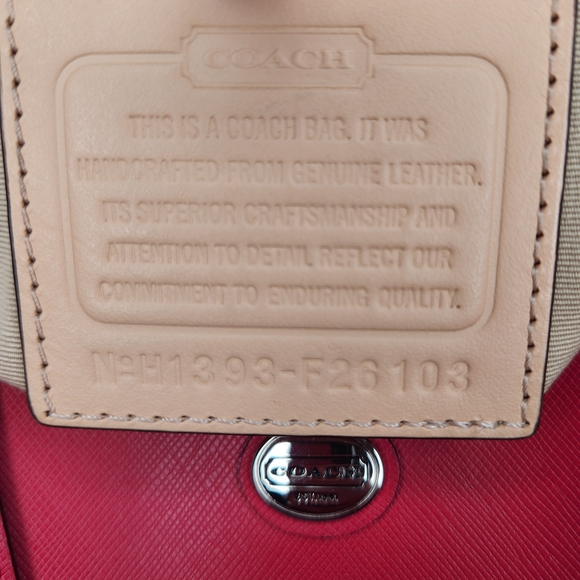 Coach Pink Leather Tote Bag F26103 - Picture 15 of 16